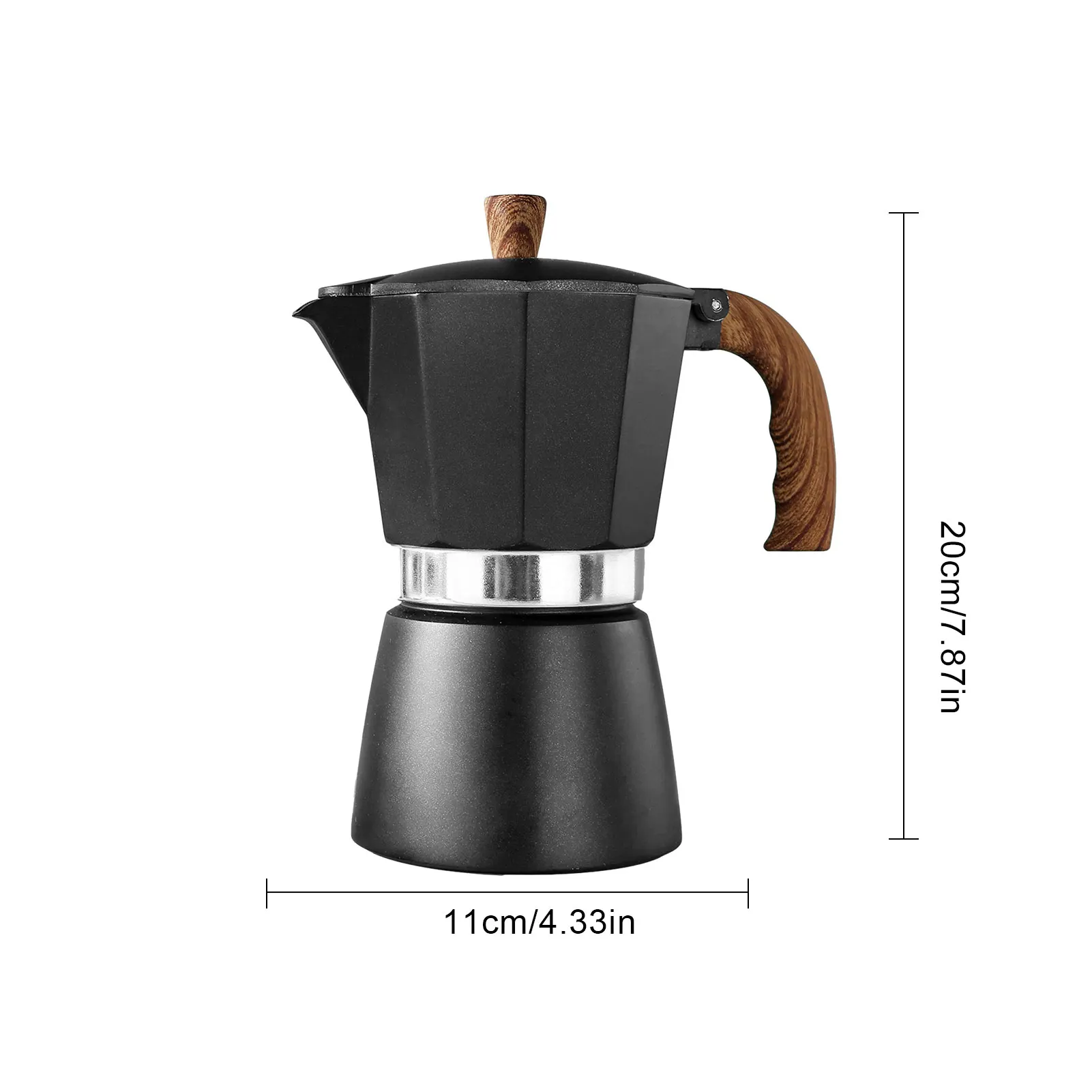 

150/300ml Aluminum Coffee Maker Thickened Moka Pot Espresso Percolator Pot Durable Espresso Cups Cafetera Machine