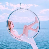 200kg load bearing swings bubble chair transparent hanging chair single cradle indoor balcony lazy people hanging basket chair