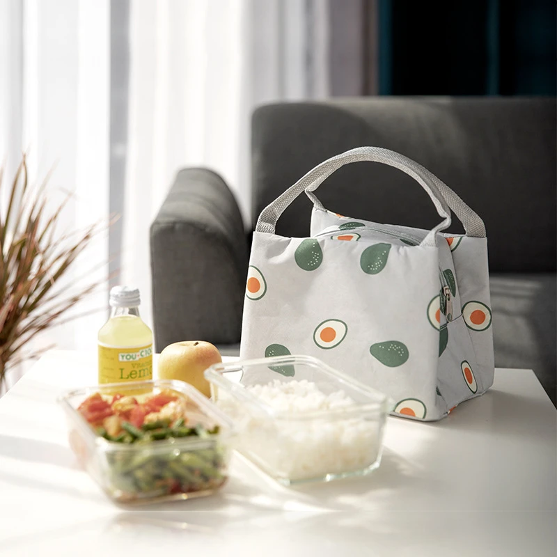 

2022 Portable Lunch Bag Practical Small Ice Bag Waterproof Thick Aluminum Foil Canvas Leisure Outdoor Picnic Packet 23cm x 15cm