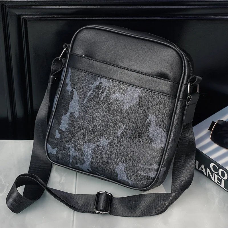 

Сумка-мессенджер мужская из искусственной кожи, камуфляжная, небольшая