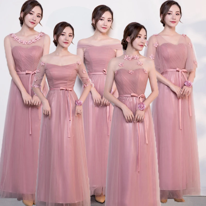 Элегантное женское платье для свадебной вечеринки розовые тюлевые Платья