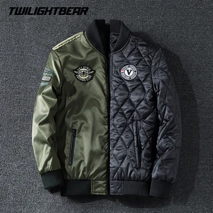 Куртка-бомбер мужская зимняя, хлопковая, с вышивкой, большого размера, 7XL, BF03
