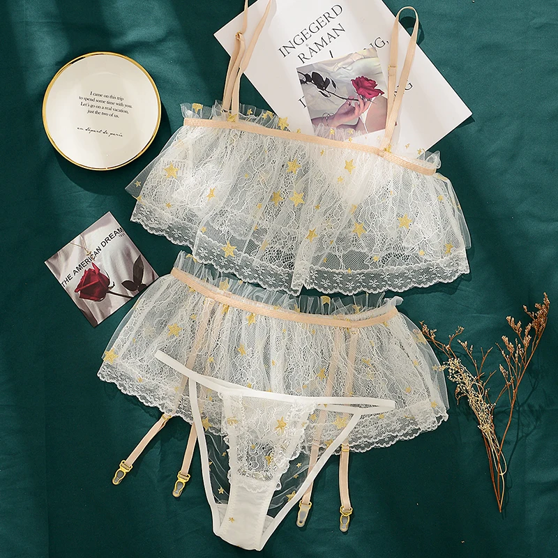 Сексуальная пижама женское прозрачное изысканное кружевное нижнее белье