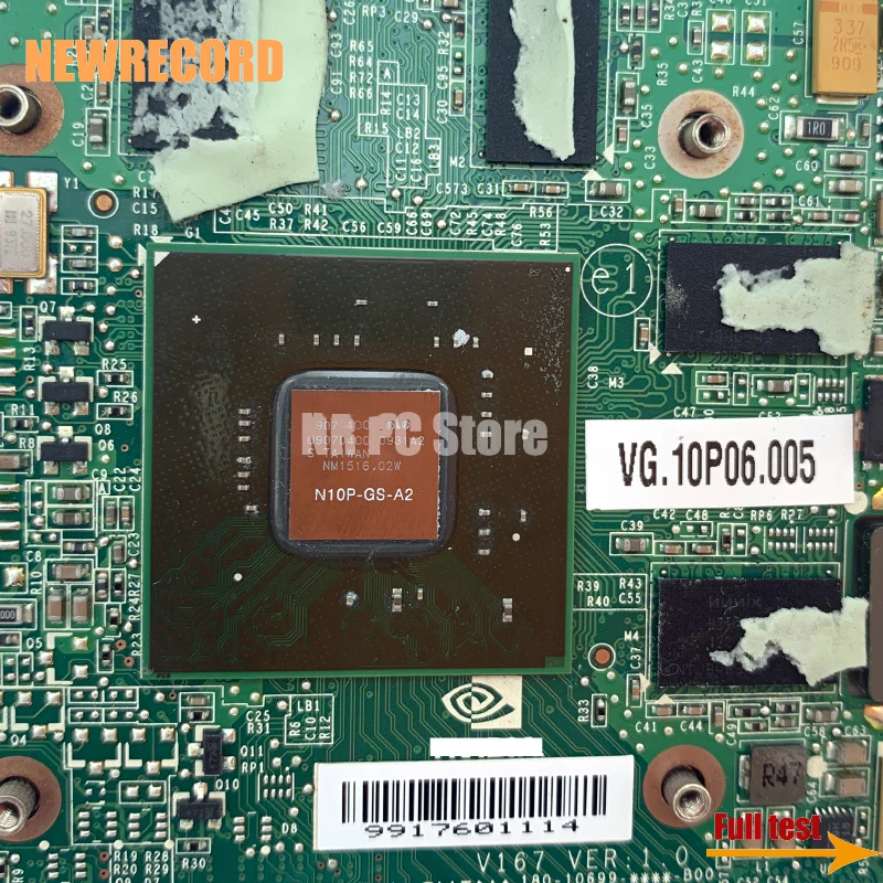 NEWRECORD VG.10P06.005 VG.10P06.004 GT240M 1 ГБ N10P-GS-A2 DDR3 для ноутбука Acer Aspire 5739G 5935G 7738G 8735G 8940G