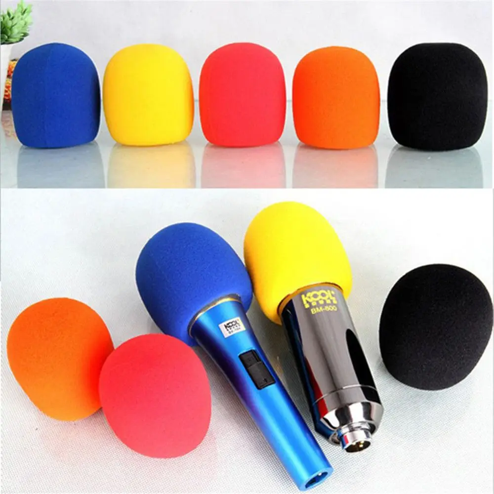 

10pcs Colorful Wireless Handheld Stage Microphone Windscreen Foam Mic Cover Karaoke Dj Microfone Sponge Pop Filter Wind Shield