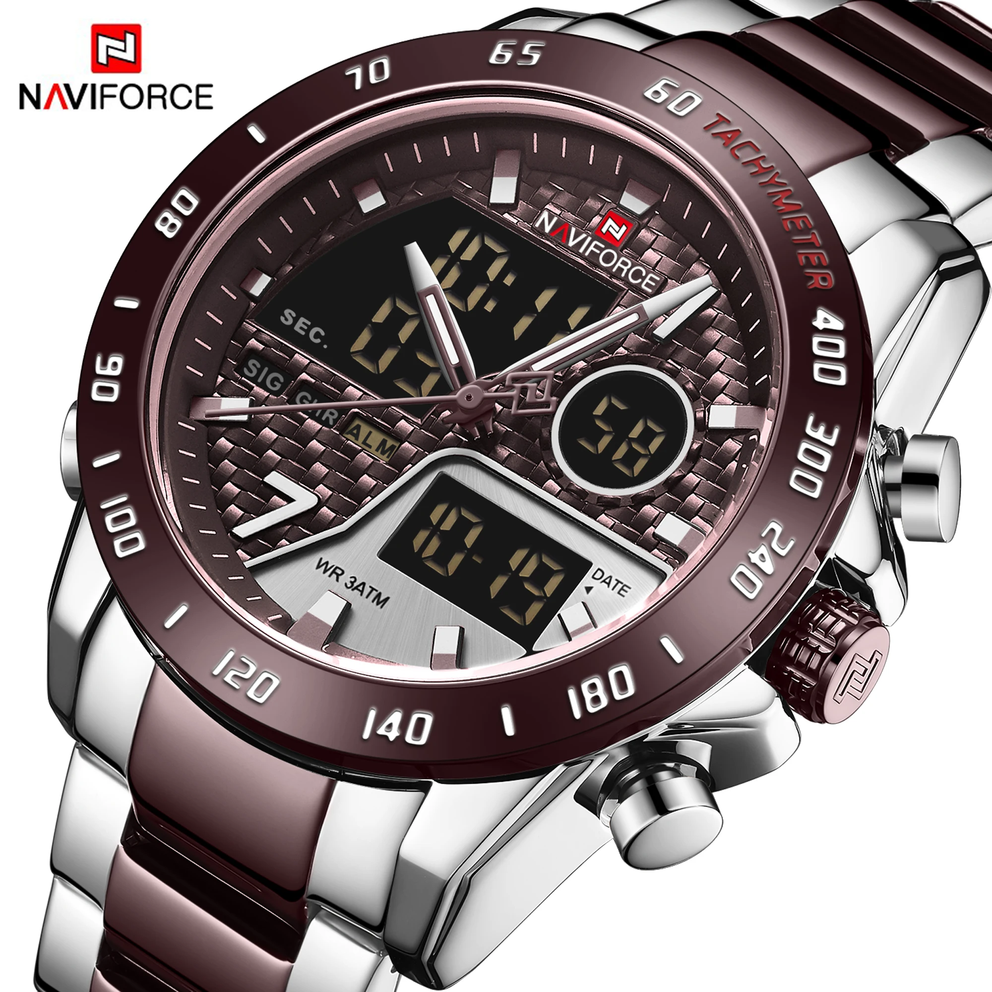 NAVIFORCE мужские часы лучший бренд роскошный спортивный кварцевый светодиодный