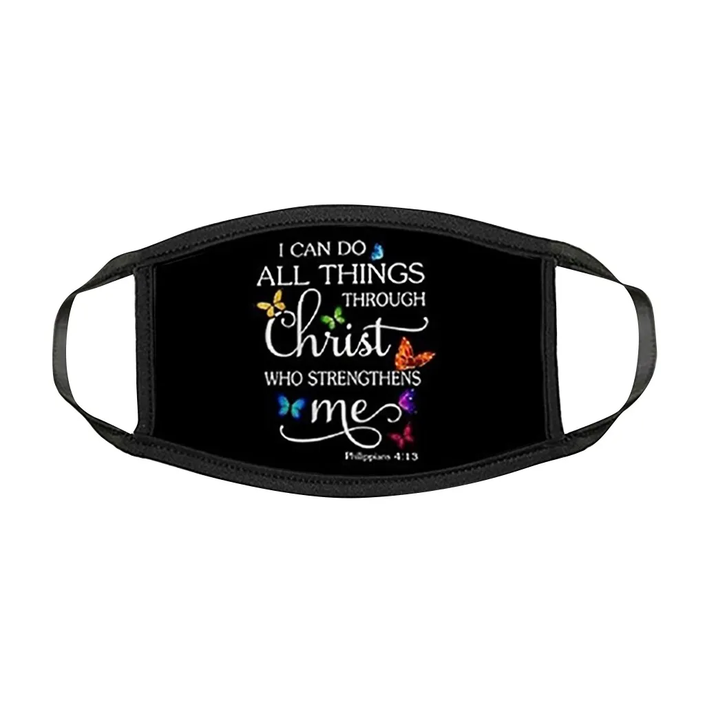 Хлопковая смываемая маска с принтом бабочки для лица изображением рта PM2.5 защита