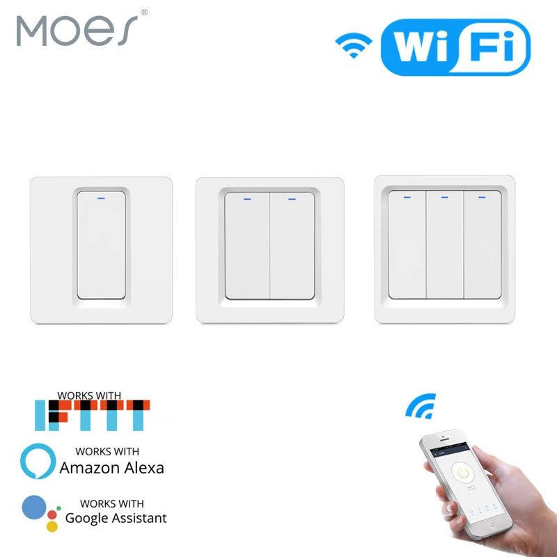 Смарт светильник с Wi Fi кнопка включения Smart Life/Tuya дистанционное управление через
