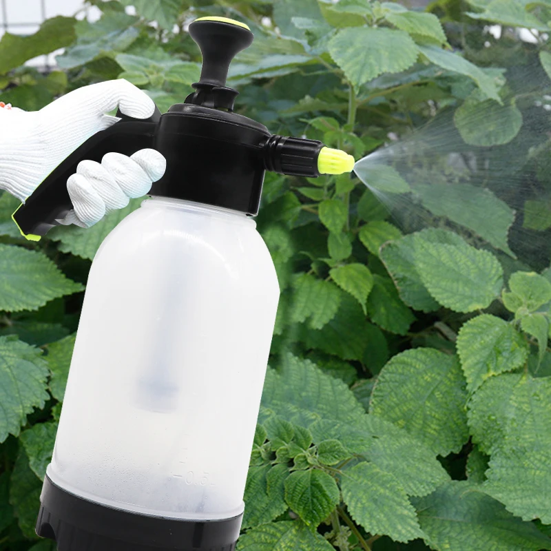 

T TOVIA 2L Plastic Garden Sprayer Pressure Trigger Spray Bottle Portable Air Compression Pump Spray for Home Garden Mist Nozzle