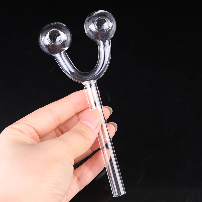 

1 шт., двухсторонняя стеклянная солома 5,3 дюйма