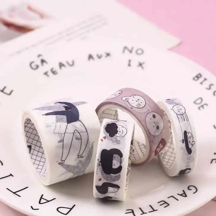 4 шт./упак. Kawaii танцор девушки неделю план васи клейкая лента DIY Скрапбукинг наклейка этикетка маскировки ленты школьные канцелярские принадлежности