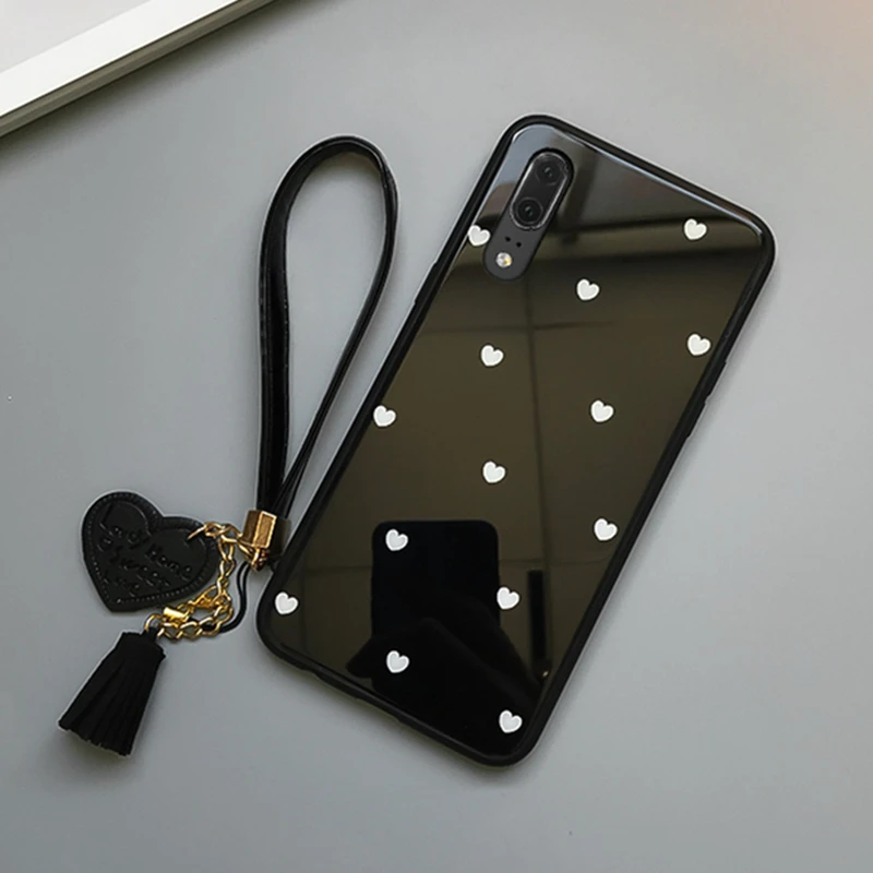 Чехол и ремешок для Huawei P20 Lite 2019 Nova 5 стеклянный жесткий чехол Y9 2018 простой с