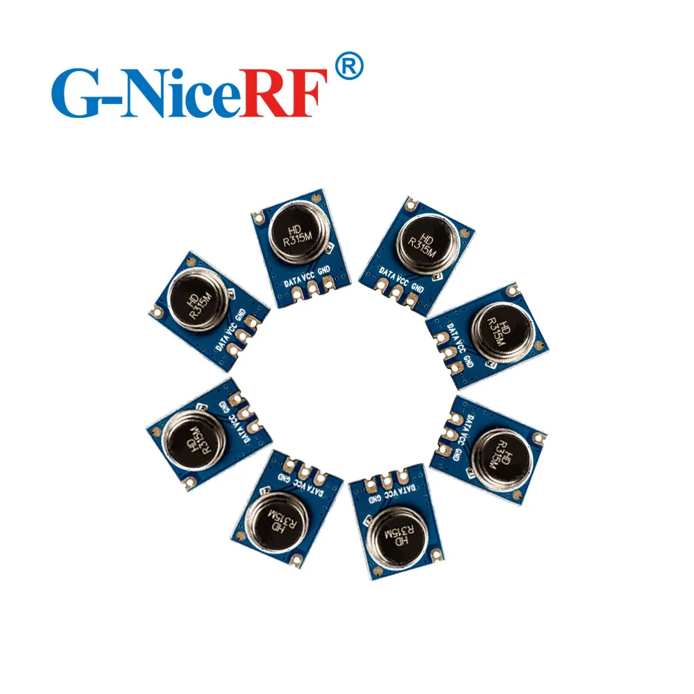 5pcs Ultra-High-Power And Low Harmonic STX882 315MHz Superheterodyne ASK Transmitter Module with Spring Antenna