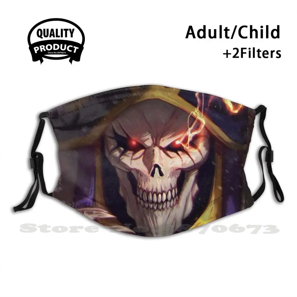 

Аниме многоразовая маска для лица Ainz Ooal наряд Overlord моющаяся маска с фильтром пылезащитные маски для лица Overlord аниме Ainz Ooal наряд с эмблемой