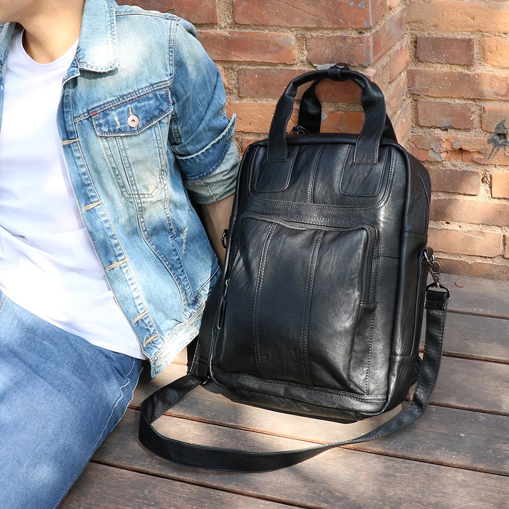 Мужской рюкзак из ПУ кожи для ноутбука 15 6 дюйма|Мужские рюкзаки| |