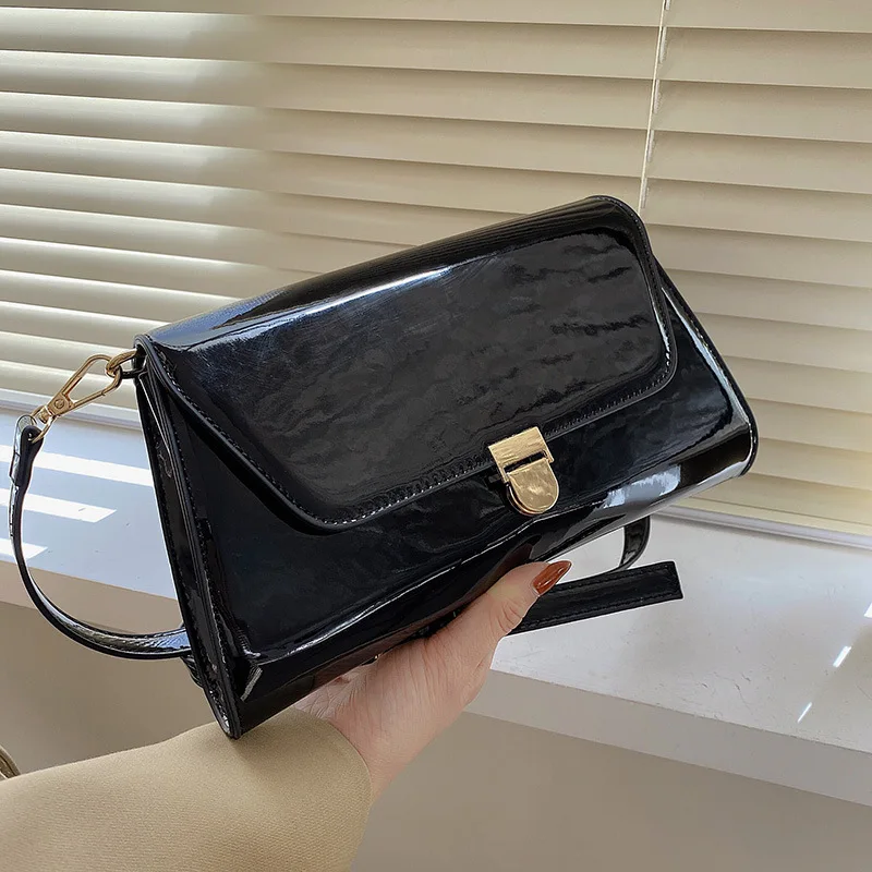 

Fashion Popular Portable Gift Fashion Womens Handbags Lacquer Bright Bread Bag for Women Purses Purses