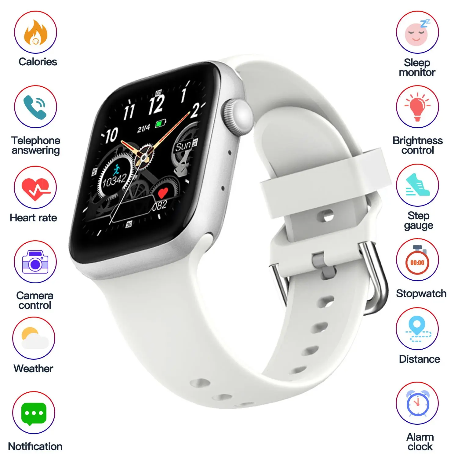 

W88 Smart Watch Women Bluetooth Call Heart Rate Fitness Tracker Full Touch 2021 Smartwatch Men Music Control Sport Watches IWO