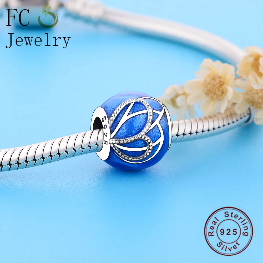 Шарм браслет из серебра 925 пробы в виде крыльев бабочки|Бусины| |