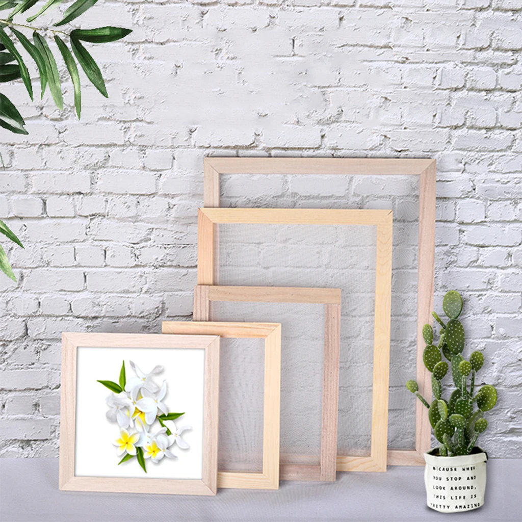 Форма для изготовления бумаги Deckle традиционная поделка деревянная рамка экрана