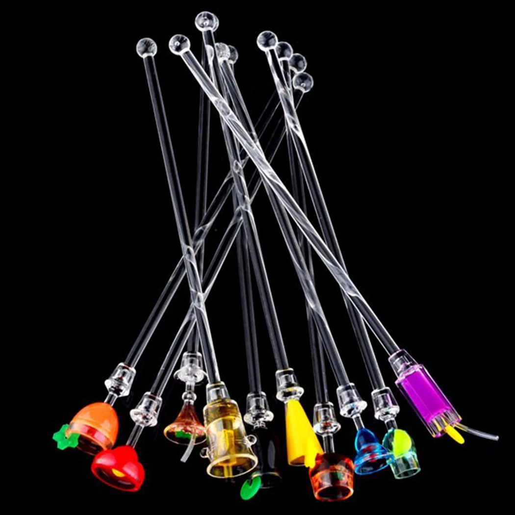 

10pcs/set Stirring Acrylic Stirrers Kitchen Bar Tool Juice 23cm Party Cocktail Drink Mixer Swizzle Stick Wine Agitators