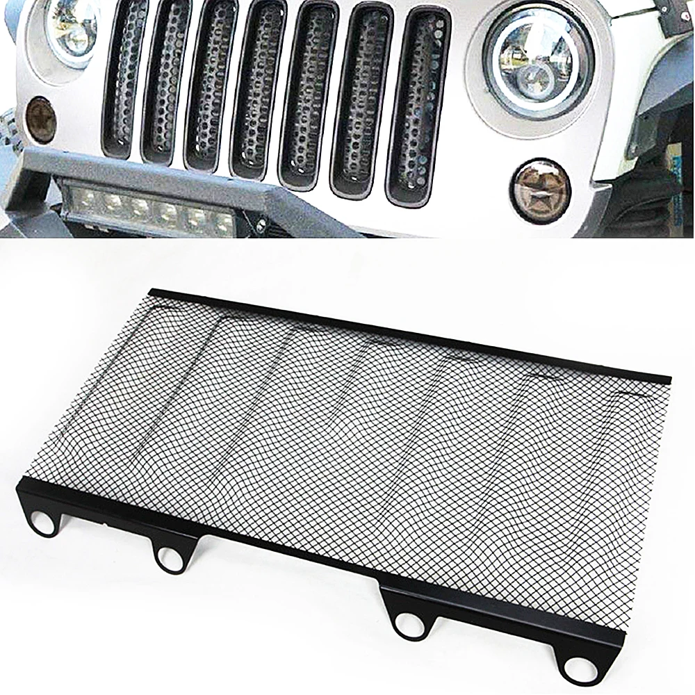 4x4 Авто аксессуары wrangler jk 3D сетки от насекомых решетка черная сталь для 2007-2015 Jeep