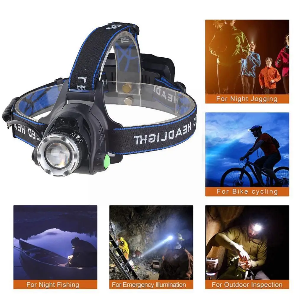 

Portable Zooming Fishing Light Xml-t6/l2/v6 Led Light Usb Sensor Lights Charging Hiking Outdoor Fishing Access H5w6