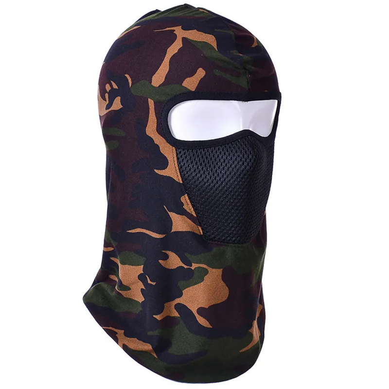 Камуфляжная маска на все лицо для езды велосипеде лыжах сноуборде спортивные