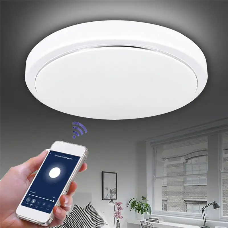 

3000LM 48W CW+WW FYxd005-002 WIFI Smart Ceiling Light AC85-265V Timer Dimmable APP Control Ceiling Lamp Fcmila Bedroom Lantern