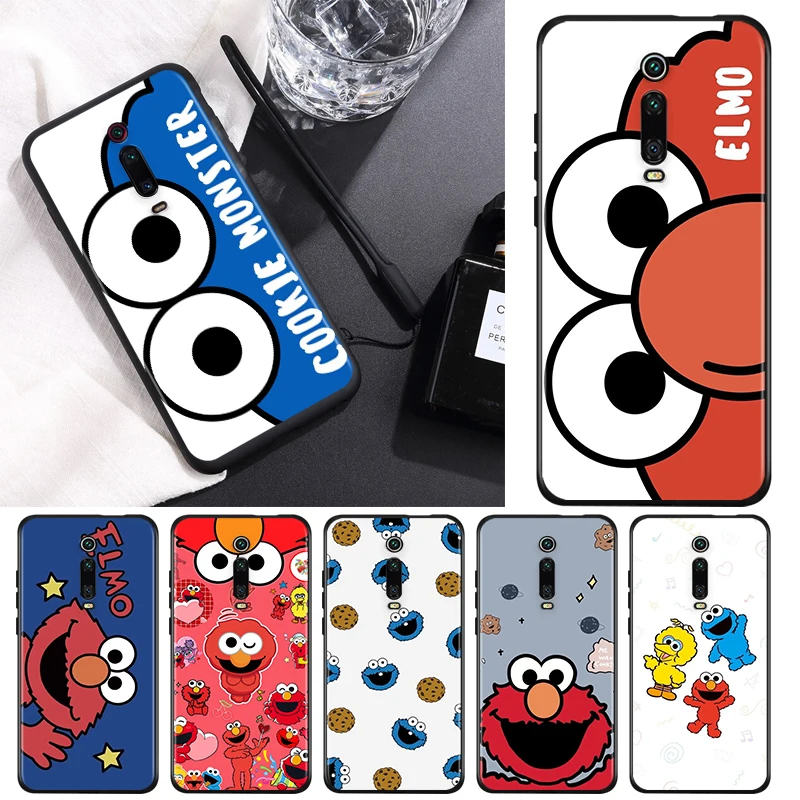 

Cute Sesame Street Cookie Elmo For Xiaomi Redmi 9T 9I 9AT 9A 9C 9 8A 8 7A 7 6A 6 5A 5 4X PRO Prime Plus Black Soft Phone Case