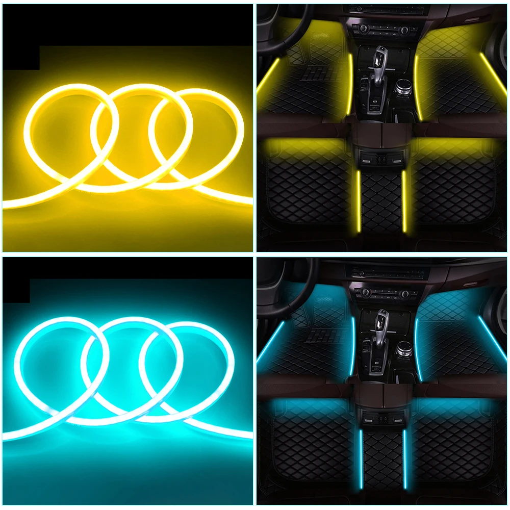 

For Audi TT 2 seat 2008 2009 2010 2011 -2014 Car Floor Mats Carpet Lights Led Decorative Interior Lights Kit Car Accessories