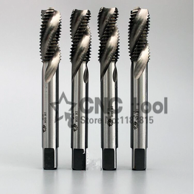 Фото Новые 5 шт. M10/M10 * 1/M10*1,25/M12/M12*1/M14/M14*1,5 высокоскоростная стальная машина краны спиральный паз машинный кран, спиральный резьбовой кран №2