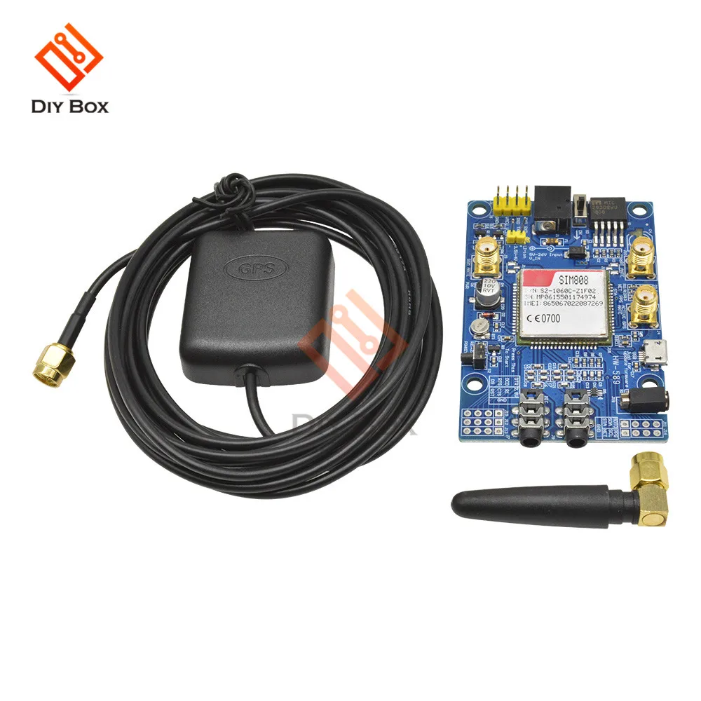 SIM808 модуль GSM GPRS gps макетная плата IPX SMA с gps антенной для Arduino Raspberry Pi Поддержка 2G 3g 4G sim-карта