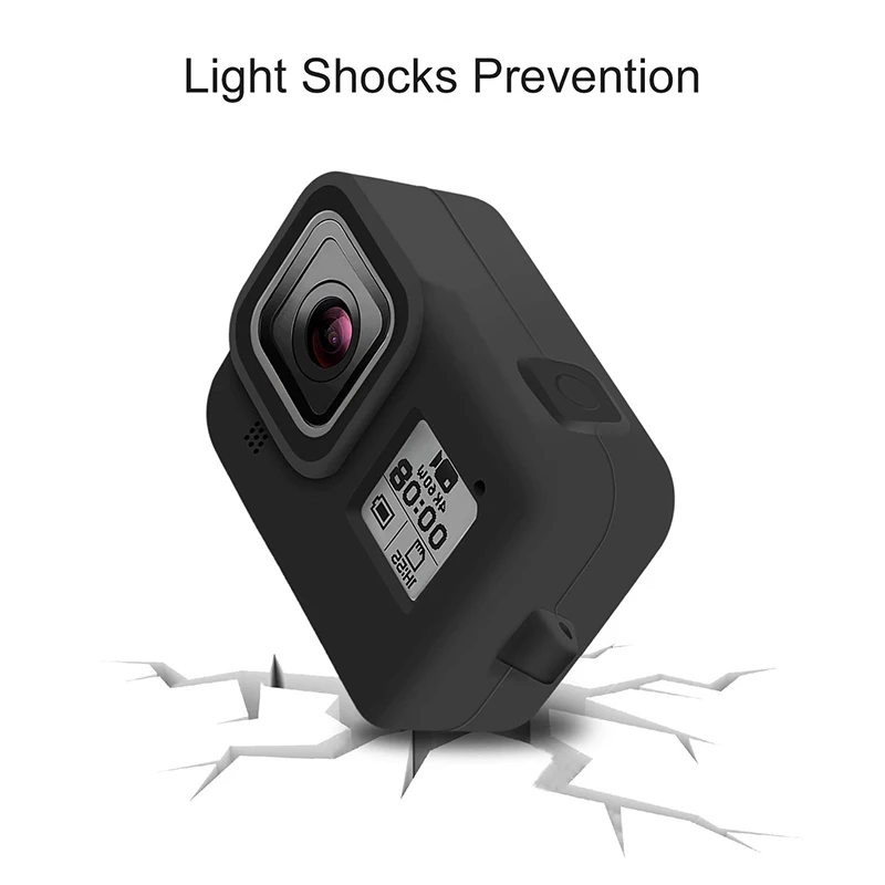 Черный Защитный силиконовый чехол для экшн камеры GoPro Hero 8 Black|Чехлы экшн-камер| |