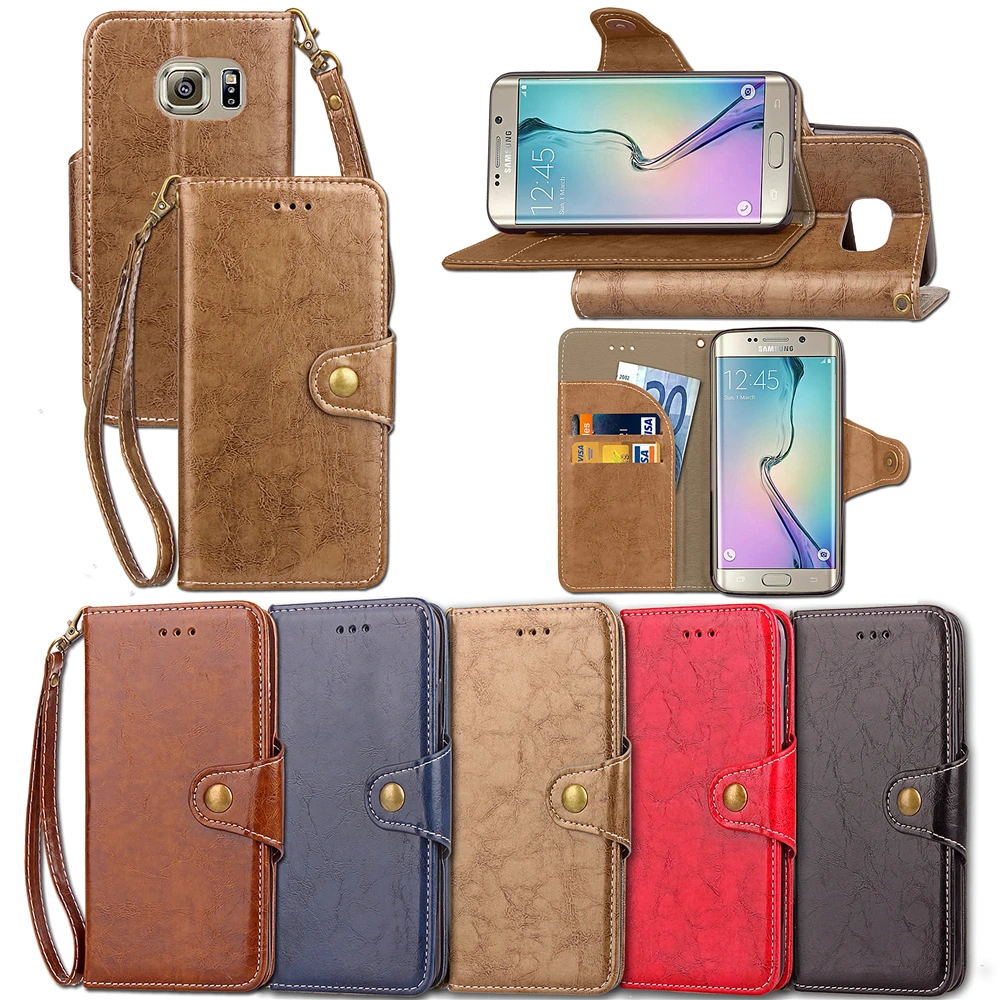 Кожаный ПУ флип мобильный телефон чехол для Samsung Galaxy S3/S4/S5/S6/S6edge/S7/S7edge/S8/S8 PLUS/S9/S10/S10e