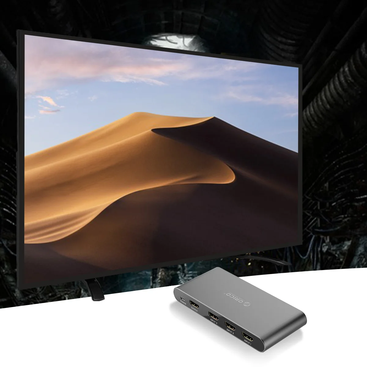 ORICO HDMI сплиттер переключатель 3 порта 4 к HD 1 к 3 порта HDMI коммутатор концентратор сплиттер инфракрасный пульт дистанционного управления для PS3 игр