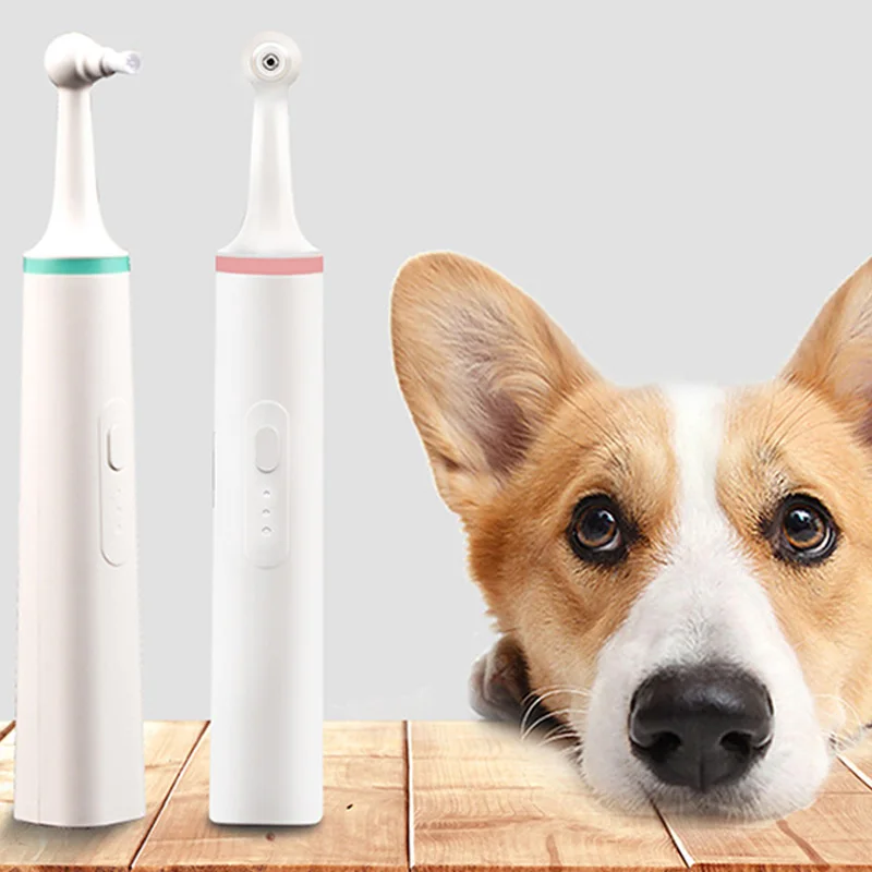 

Pet Electric Toothbrush Removes Tooth Stains Cat&Dog Oral Cleaning Tool Teeth Cleaning Kit with 4 Brush Heads