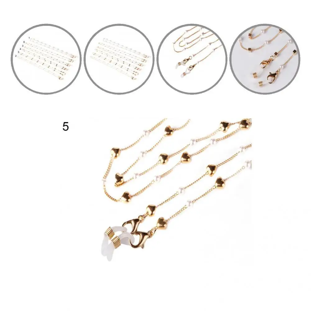 

Bright-colored Alloy Beautiful Bead Decor Eyewear Retainer for Gifts