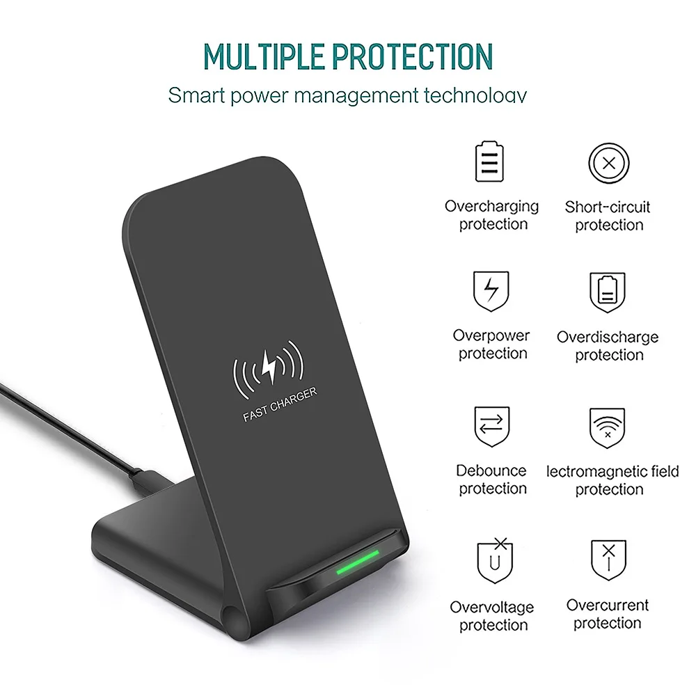Беспроводное зарядное устройство FDGAO 15 Вт быстрая зарядка USB C QC 3 0 для Samsung S10 S9 S8 10