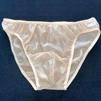 gay sexy underwear underpants sissy mens briefs light yarn transparent panties cueca sexy for men