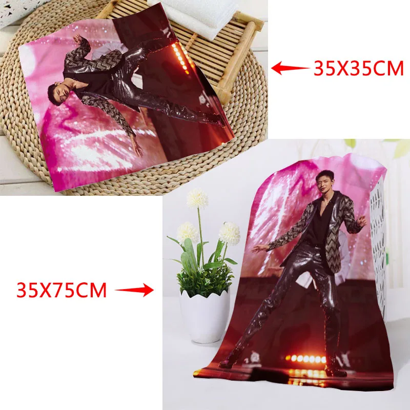 

New Choi Minho Towels Size 35x35cm 35x75cm Square rectangle Towels Printing Cotton Face Towel Fabric Custom logo