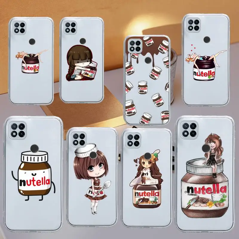 

Nutella Chocolate sauce sweets Phone Case Transparent for Xiaomi redmi note 8 9 10 11 t lite pro ultra mix 4 k40