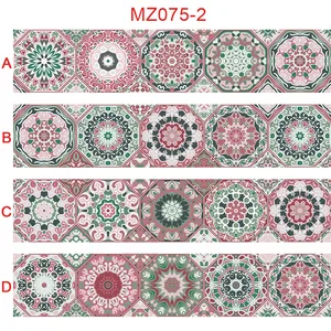 Настенные стикеры в стиле ретро с шестигранной плитка в полоску, 10152030 см, украшение для ванной, кухни, лестницы, двери, обои с рисунком