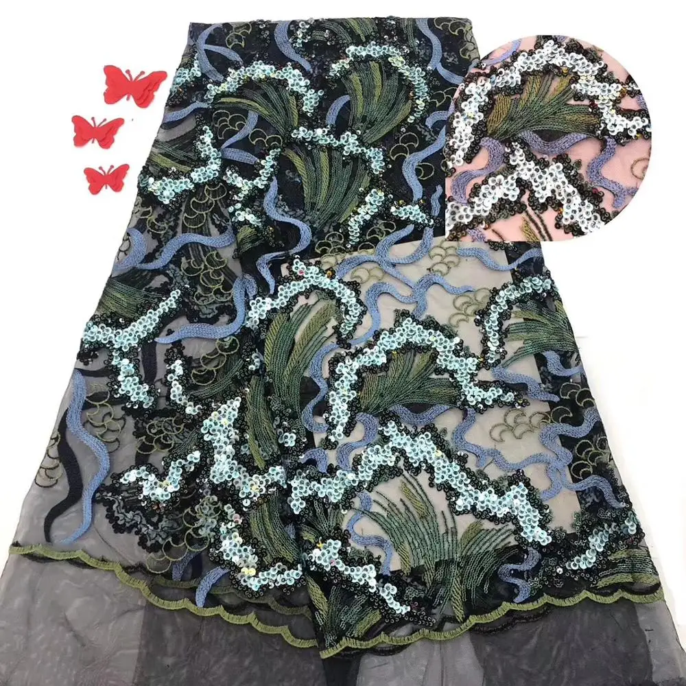 

Africa Lace Fabric 2019 Latest French Laces Fabrics High Quality Tulle For Wedding Nigerian Net Lace Material DPSE176