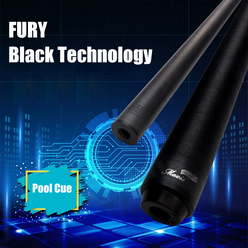 Fury Billiard Black Technology пул Cue Punch Jump Профессиональный стержень из углеродного волокна