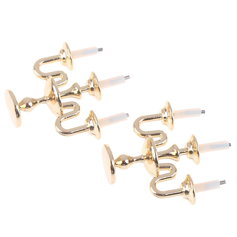 

2pcs 1/12 Dollhouse Miniature Metal Candle Holder Candlesticks Model House Toys For Dollhouse Decals new