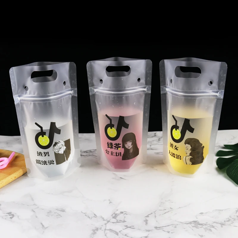 100 шт креативные прозрачные толстые пластиковые пакеты с застежкой молнией 350 мл