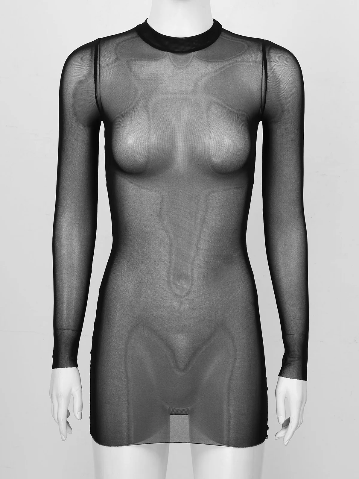 Женские пикантные сетчатые прозрачные экзотические платья мини-платье в стиле