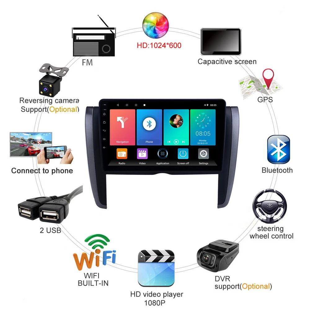 2 DIN автомобильное радио для Toyota Allion 2007 2015 Android головное устройство 9 дюймов HD