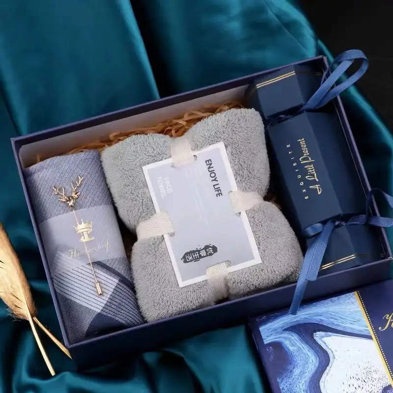blue set Подарок подружки невесты для подруги бойфренда подарки на день рождения розовый синий керамическая чашка носовой платок Брошь год Свадьба возврат подарки - Цвет: blue set