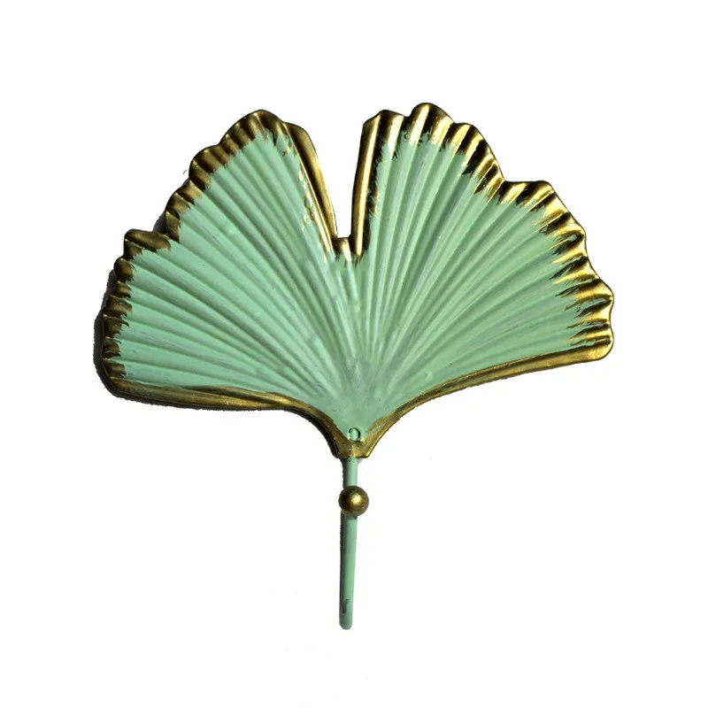 

Nordic Leaf Shape Hook Creative Golden Coat Rack Adhesive Holder Wall Coat Key Hanger Free-Hole Home Wall Hanging Decoration